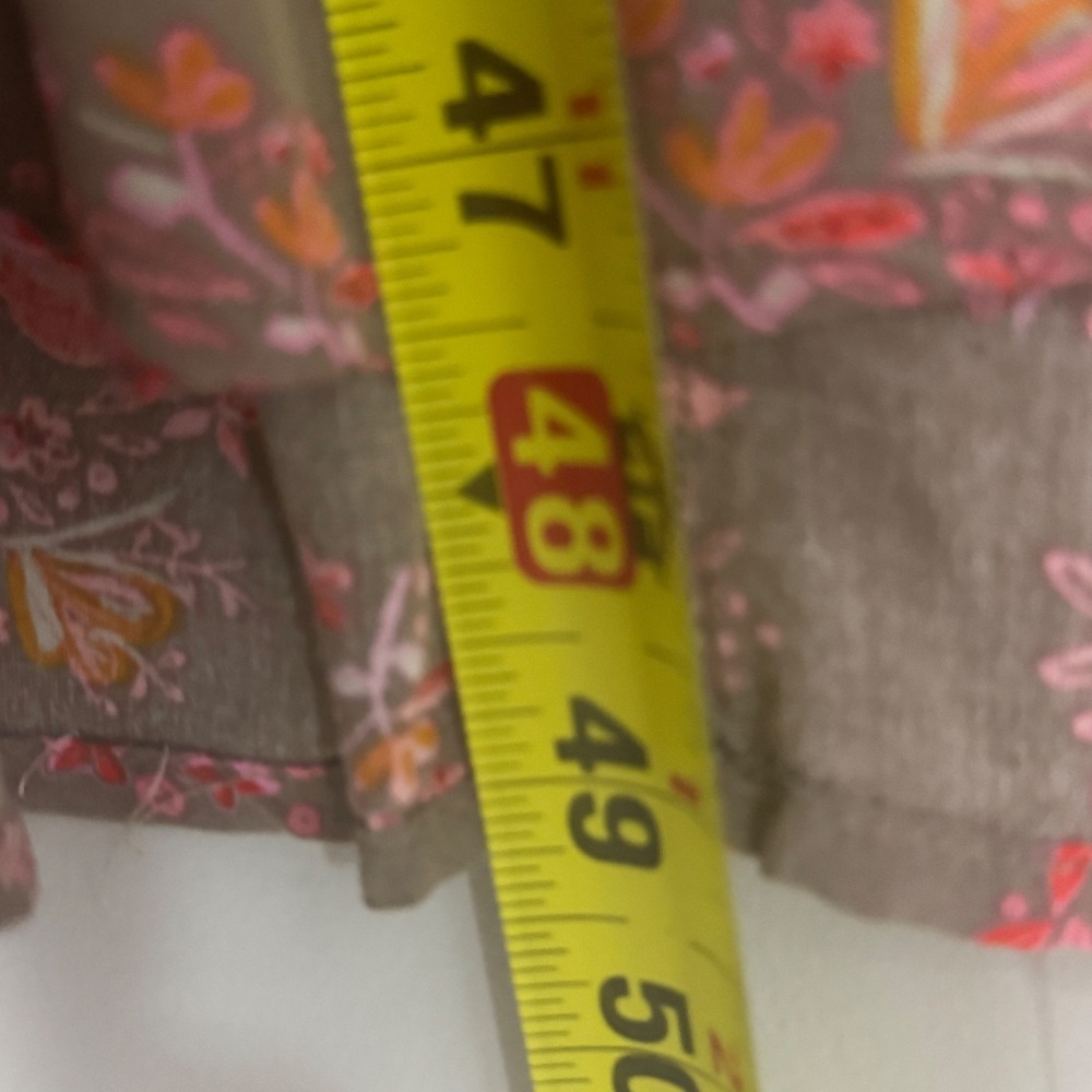 Natural Life Floral Tiered Maxi Dress Women XS Brown Pink Long Sleeve Boho - Picture 6 of 7
